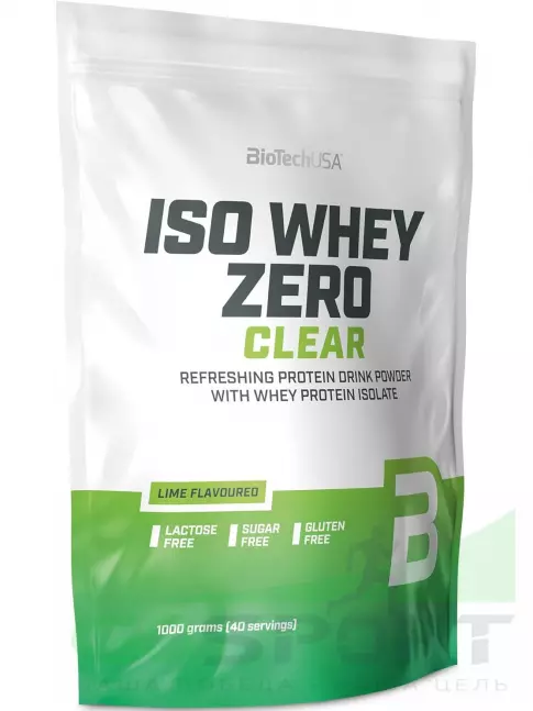 Изолят протеина BioTechUSA Iso Whey Zero Clear 1000 г, Лайм