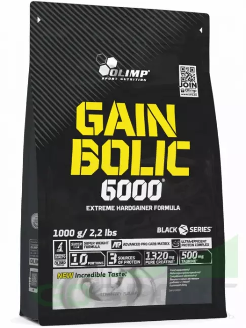 Гейнер OLIMP GAIN BOLIC 6000 1000 г, Клубника