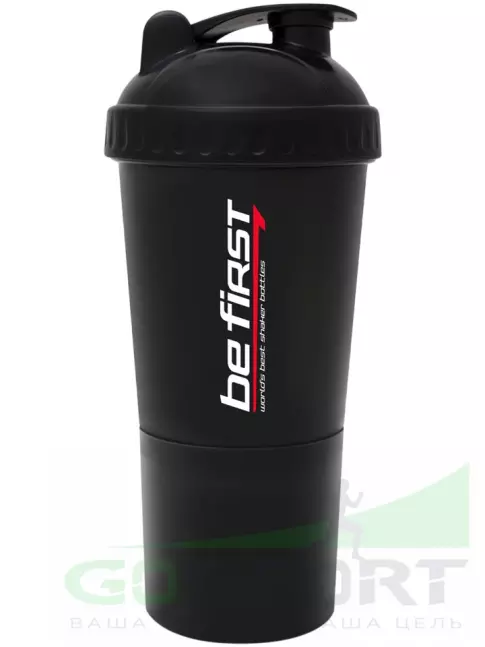 Шейкер 600 мл Be First TS 1323 3-в-1 600 мл, Черный