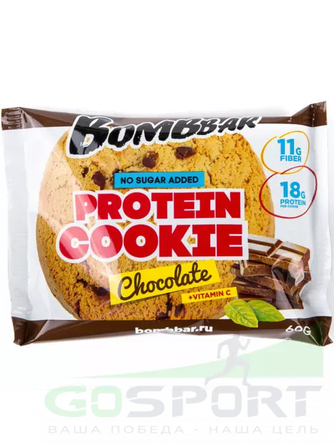 Протеиновый батончик BombBar Protein cookie 60 г, Шоколад