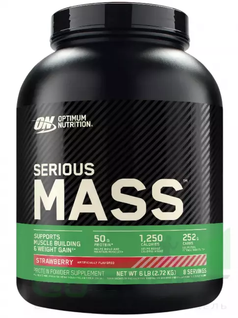 Гейнер Optimum Nutrition Serious Mass 2720 г + шейкер, Клубника