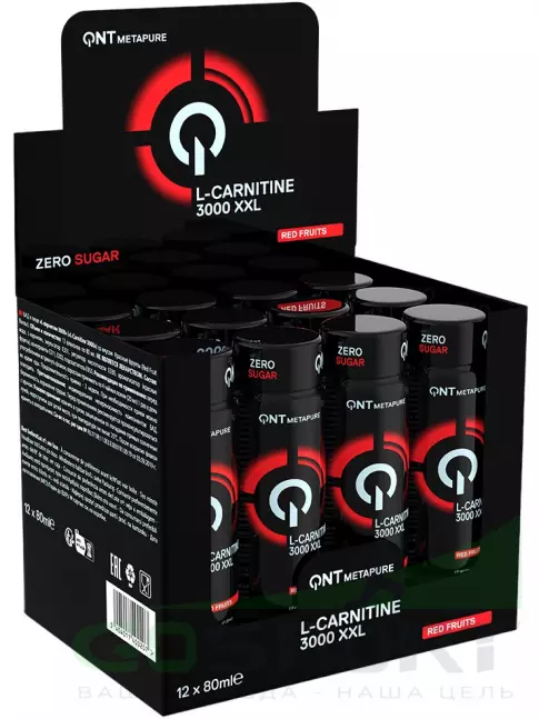  QNT L-CARNITINE 3000 XXL 12 x 80 мл, Красные фрукты