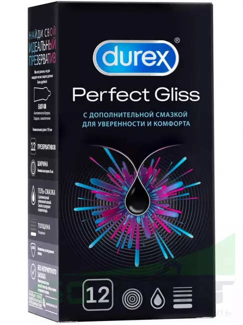 Durex Perfect Gliss 12 шт Durex Perfect Gliss 12 шт