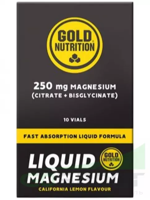  Gold Nutrition MAGNESIUM 250 мг + B6 10 x 25 мл, Лимон