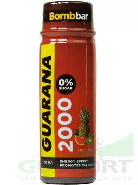 Гуарана BombBar Shot Energy Guarana 2000 60 мл, Фруктовый микс