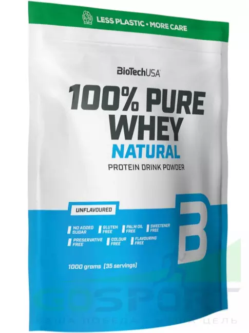 Сывороточный протеин BioTechUSA 100% Pure Whey 1000 г, Без вкуса Сывороточный протеин BioTechUSA 100% Pure Whey 1000 г, Без вкуса