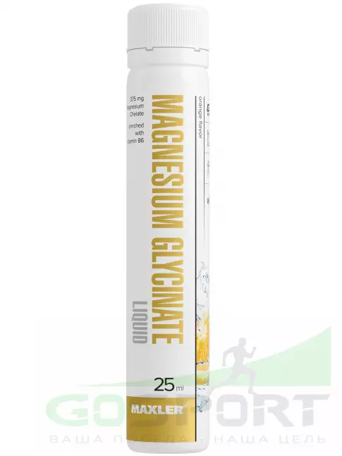 MAXLER Magnesium Glycinate Liquid 14 x 25 мл, Апельсин  MAXLER Magnesium Glycinate Liquid 14 x 25 мл, Апельсин