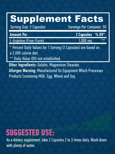 Haya Labs L-Arginine 500 mg 100 капсул Haya Labs L-Arginine 500 mg 100 капсул