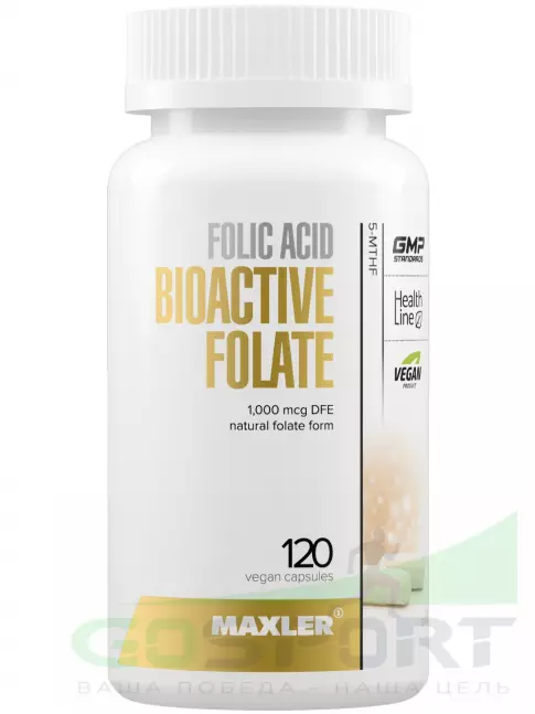 MAXLER Folic Acid Bioactive Folate 120 веганских капсул