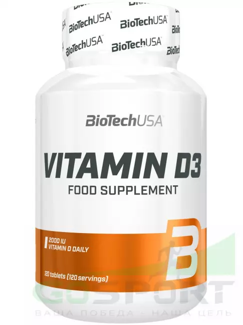  BioTechUSA Vitamin D3 2000 ME 120 таблеток