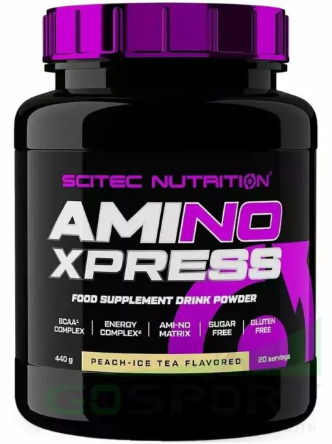 Аминокислоты Scitec Nutrition Ami-NO Xpress 440 г, Персиковый чай со льдом Аминокислоты Scitec Nutrition Ami-NO Xpress 440 г, Персиковый чай со льдом