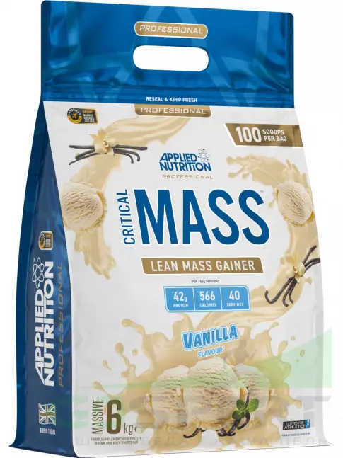 Гейнер Applied Nutrition Critical Mass Professional 6000 г, Ваниль