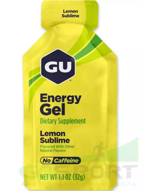 Энергетический гель питьевой GU Energy Labs GU Original Energy Gel no caffeine 32 г, Чистый лимон Энергетический гель питьевой GU Energy Labs GU Original Energy Gel no caffeine 32 г, Чистый лимон