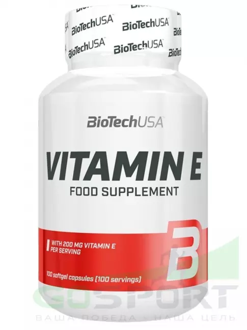 Витамин E BioTechUSA Vitamin E 200 mg 100 капсул