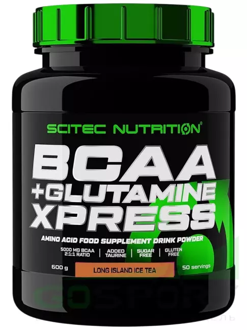 BCAA + Glutamin Scitec Nutrition BCAA + Glutamine Xpress 600 г, Лонг-Айлендский холодный чай BCAA + Glutamin Scitec Nutrition BCAA + Glutamine Xpress 600 г, Лонг-Айлендский холодный чай