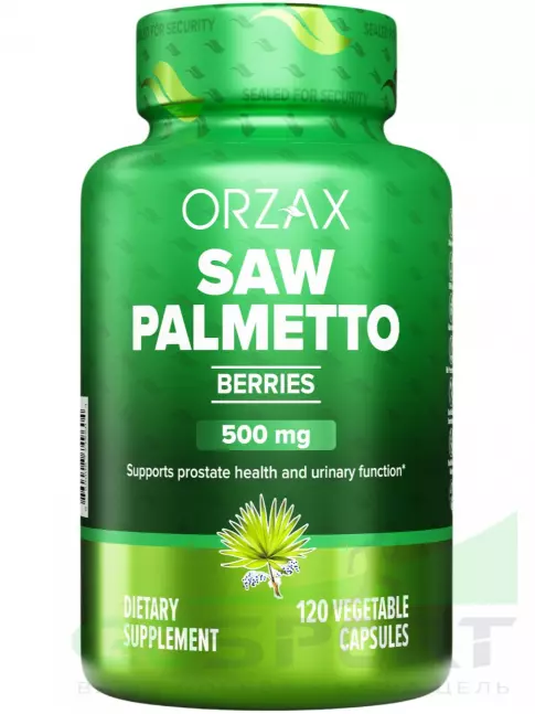 Экстракты Orzax Saw Palmetto 500 mg 120 веган капсул