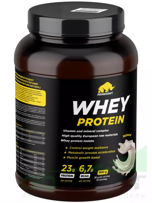 Сывороточный протеин PRIMEKRAFT Whey Protein 900 г, Натуральный