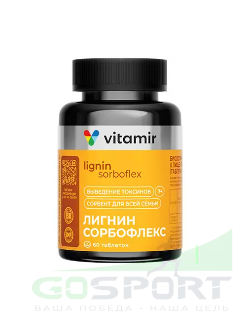Пробиотик VITAMIR PRO Лигнин Сорбофлекс 60 таблеток Пробиотик VITAMIR PRO Лигнин Сорбофлекс 60 таблеток