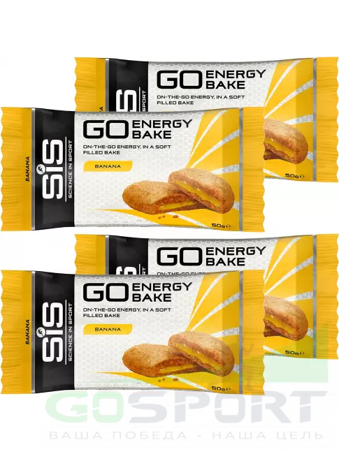 Энергетический батончик SCIENCE IN SPORT (SiS) GO Energy Bake 4 х 50 г, Банан
