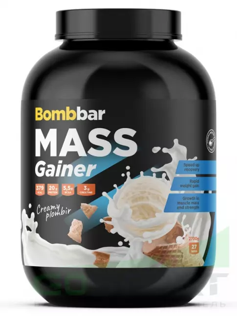Гейнер BombBar Гейнер Pro 2700 г, Сливочный пломбир