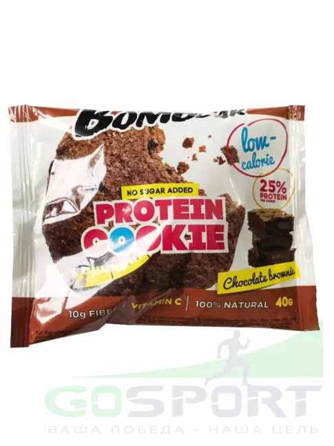Протеиновый батончик BombBar Protein cookie 40 г, Шоколадный брауни