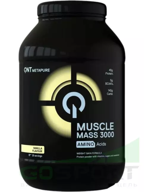 Гейнер QNT MUSCLE MASS 3000 1300 г, Ваниль