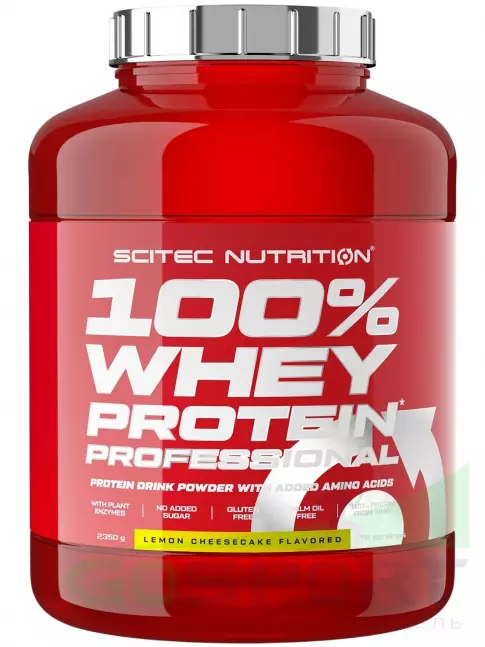 Сывороточный протеин Scitec Nutrition 100% Whey Protein Professional 2350 г, Лимонный чизкейк