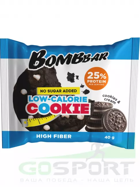 Протеиновый батончик BombBar Protein cookie 40 г, Печенье - крем