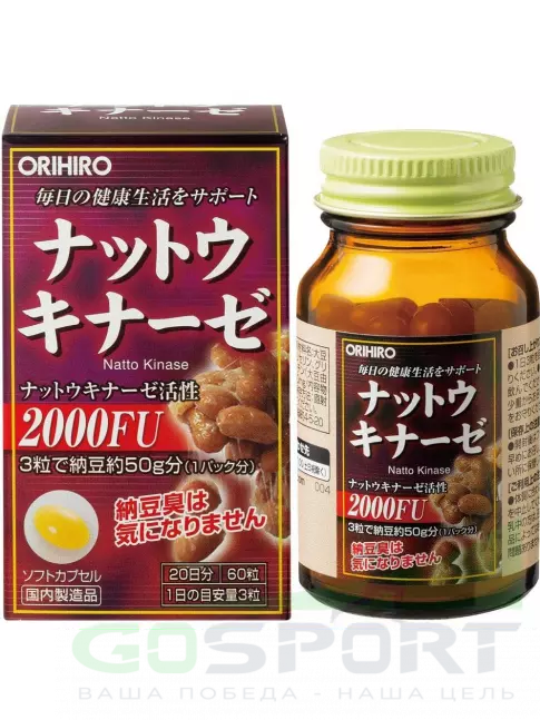 Для иммунитета ORIHIRO Натто Киназа 1 x 60 капсул