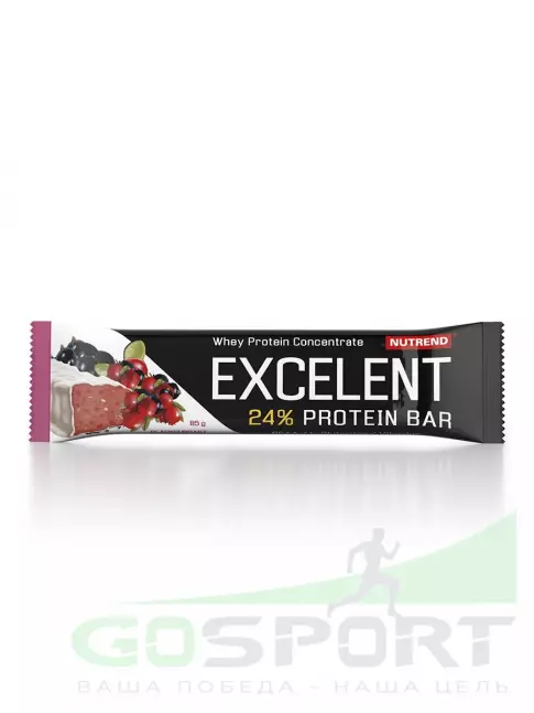 Протеиновый батончик NUTREND Excelent Protein Bar 85 г, Черная смородина-Клюква