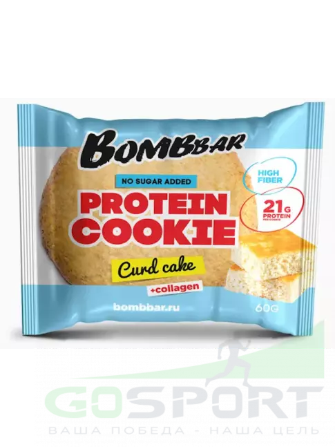 Протеиновый батончик BombBar Protein cookie 6 протеин печенье x 60 г, Творожный кекс