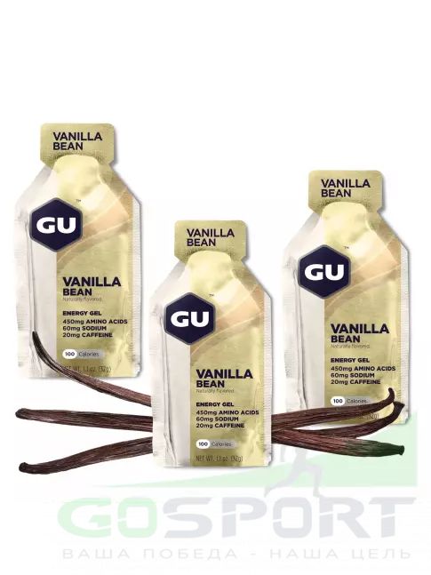 Гель питьевой GU Energy Labs GU Original Energy Gel 20mg caffeine 3 x 32 г, Ваниль Гель питьевой GU Energy Labs GU Original Energy Gel 20mg caffeine 3 x 32 г, Ваниль