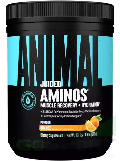 Аминокислоты UNIVERSAL NUTRITION Juiced Aminos 372 г, Апельсин Аминокислоты UNIVERSAL NUTRITION Juiced Aminos 372 г, Апельсин
