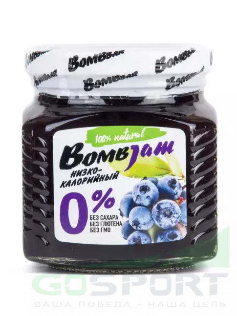 Диетический продукт BombBar BombJam 0% 250 г, черника-голубика Диетический продукт BombBar BombJam 0% 250 г, черника-голубика