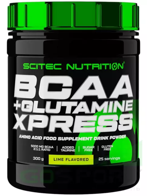 BCAA + Glutamin Scitec Nutrition BCAA + Glutamine Xpress 300 г, Лайм BCAA + Glutamin Scitec Nutrition BCAA + Glutamine Xpress 300 г, Лайм