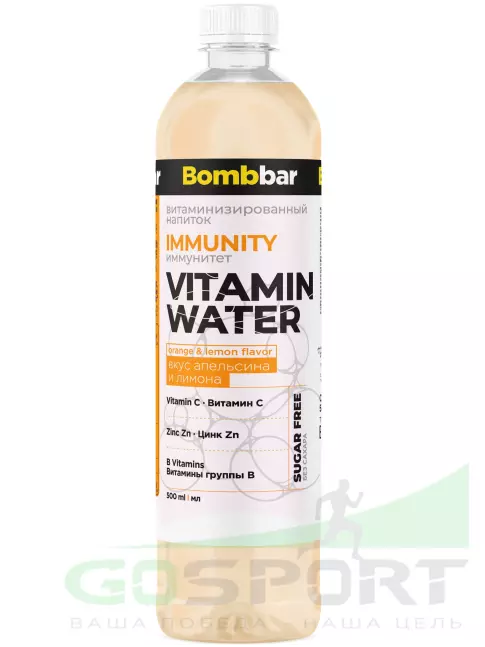 Диетический продукт BombBar Витаминизированный напиток IMMUNITY 6 x 500 мл, Апельсин - лимон