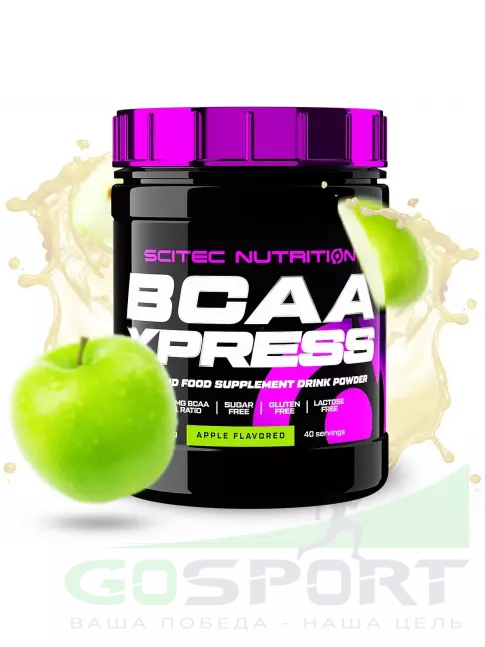 БСАА Scitec Nutrition BCAA Xpress 2:1:1 280 г, Яблоко БСАА Scitec Nutrition BCAA Xpress 2:1:1 280 г, Яблоко