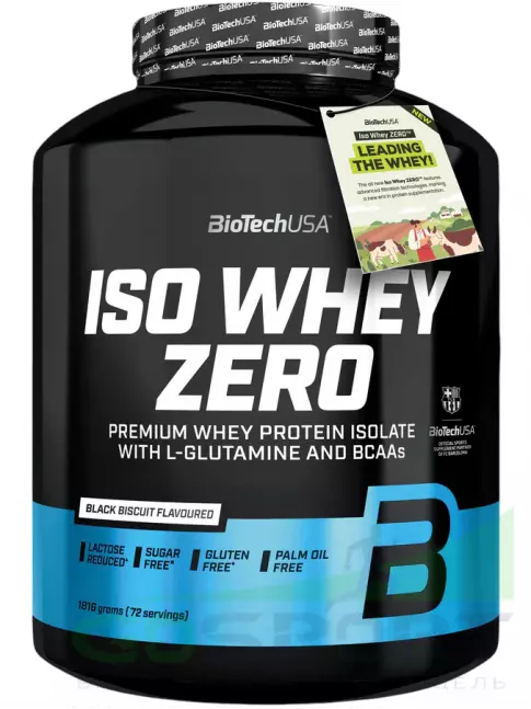 Изолят протеина BioTechUSA Iso Whey Zero 1816 г, Черный бисквит