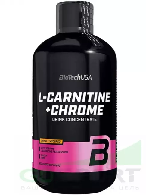 L-Карнитин жидкий BioTechUSA L-Carnitine 1050 mg + Chrome 150 mcg 500 мл, Апельсин
