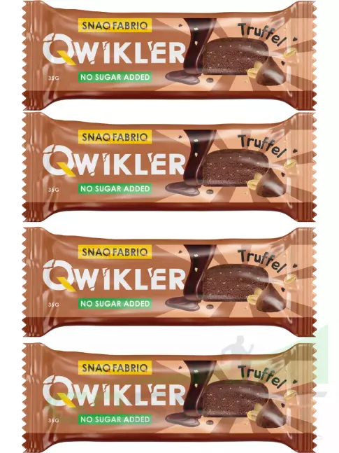 Протеиновый батончик SNAQ FABRIQ Шоколадный батончик без сахара "QWIKLER" (Квиклер) 4 x 35 г, Трюфель