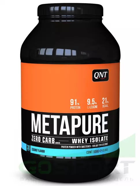  QNT METAPURE ZERO CARB 908 г, Кокос