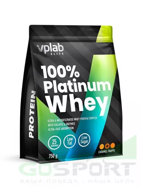  VP Laboratory 100% PLATINUM WHEY 750 г, Карамельный Фраппе