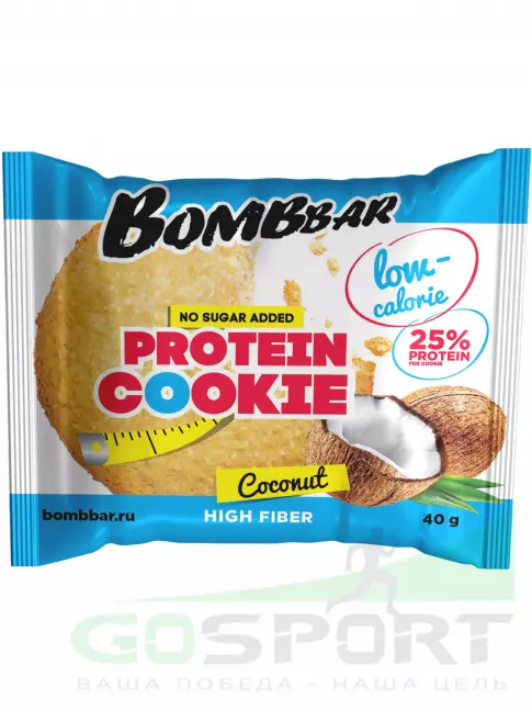 Протеиновый батончик BombBar Protein cookie 6 х 40 г, Ассорти
