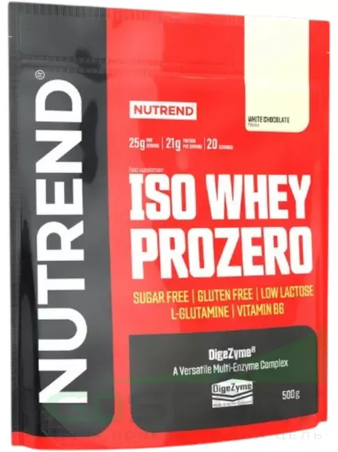 Изолят протеина NUTREND Iso Whey Prozero 500 г, Белый шоколад