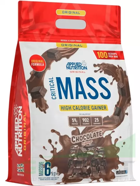 Гейнер Applied Nutrition CRITICAL MASS (Original Formula) 6000 г, Шоколад