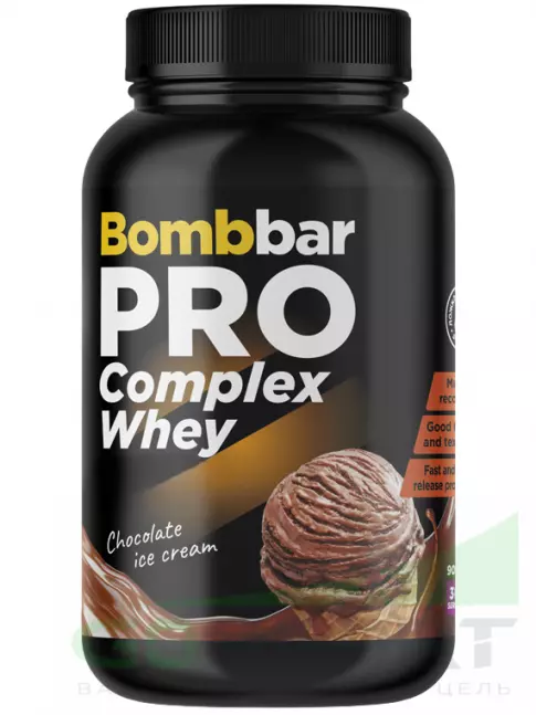 Комплексный протеин BombBar Pro Complex Whey 900 г, Шоколадное мороженое