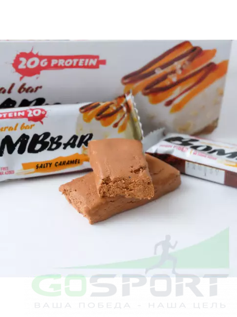 Протеиновый батончик BombBar Protein Bar 60 г, Соленая карамель