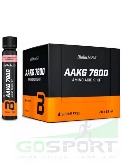 ААКГ BioTechUSA AAKG 7800 20 х 25 мл, Розовый грейпфрут ААКГ BioTechUSA AAKG 7800 20 х 25 мл, Розовый грейпфрут