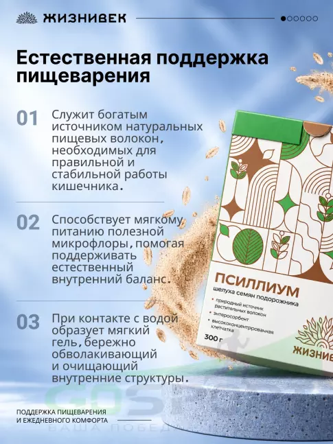 Диетический продукт Жизнивек Псиллиум 300 г Диетический продукт Жизнивек Псиллиум 300 г