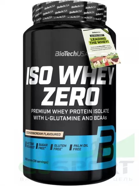 Изолят протеина BioTechUSA Iso Whey Zero 908 г, Печенье-крем